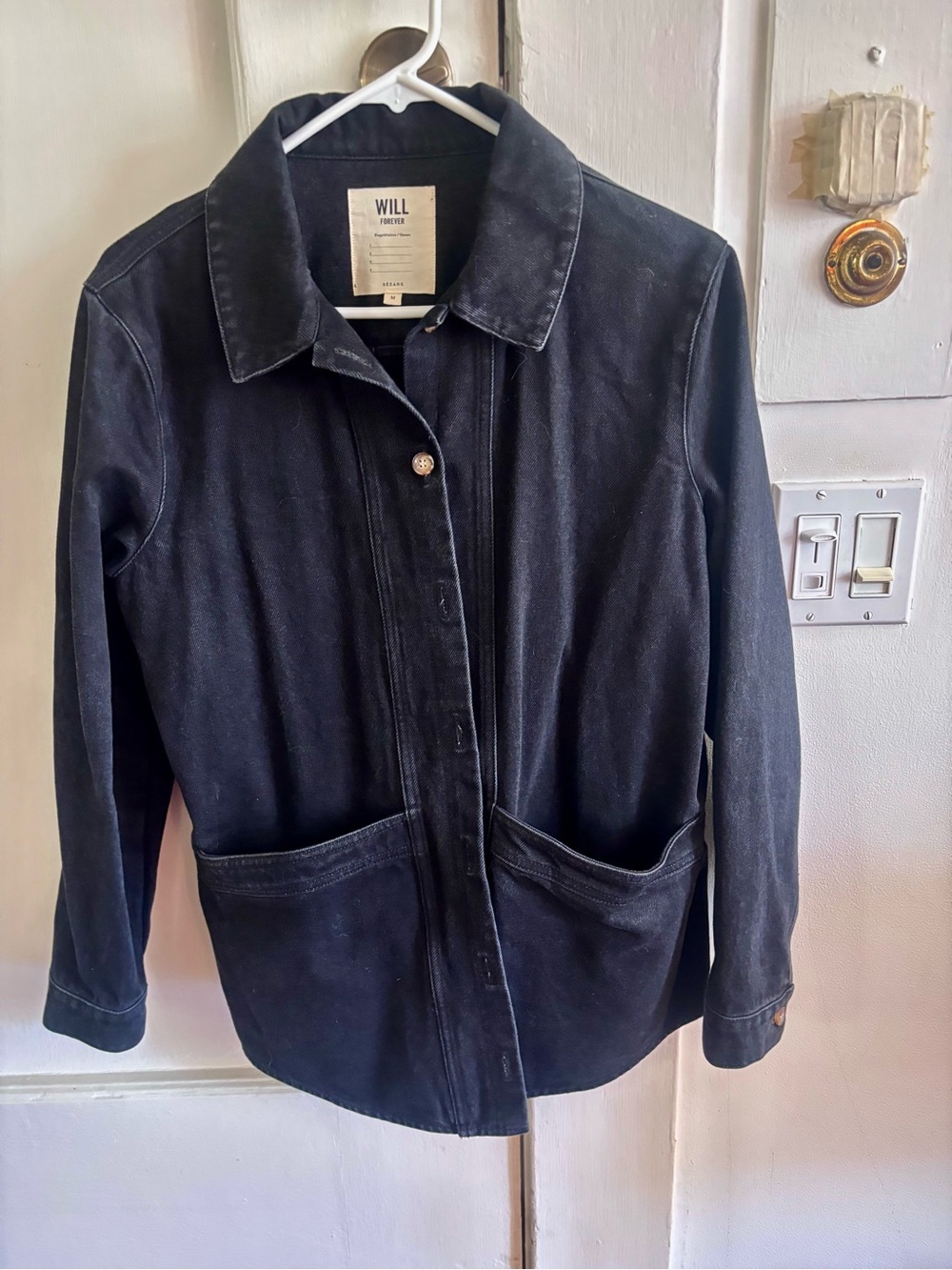 Sezane Will Jacket in Washed Black, size M - Picture 4 of 8
